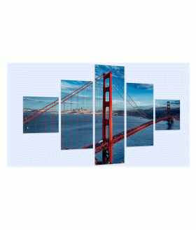 Multi-canvas Golden Gate Bridge 5x